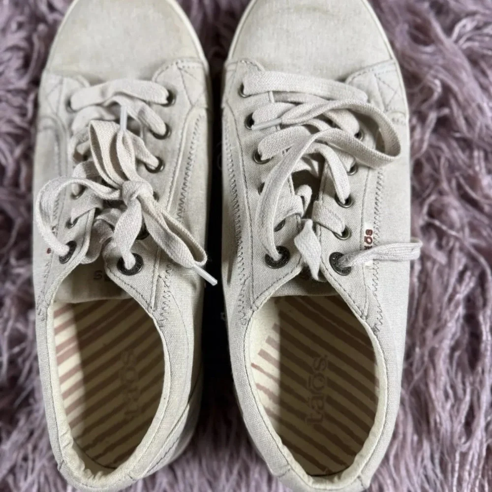 Taos Casual Canvas Sneakers - Cream